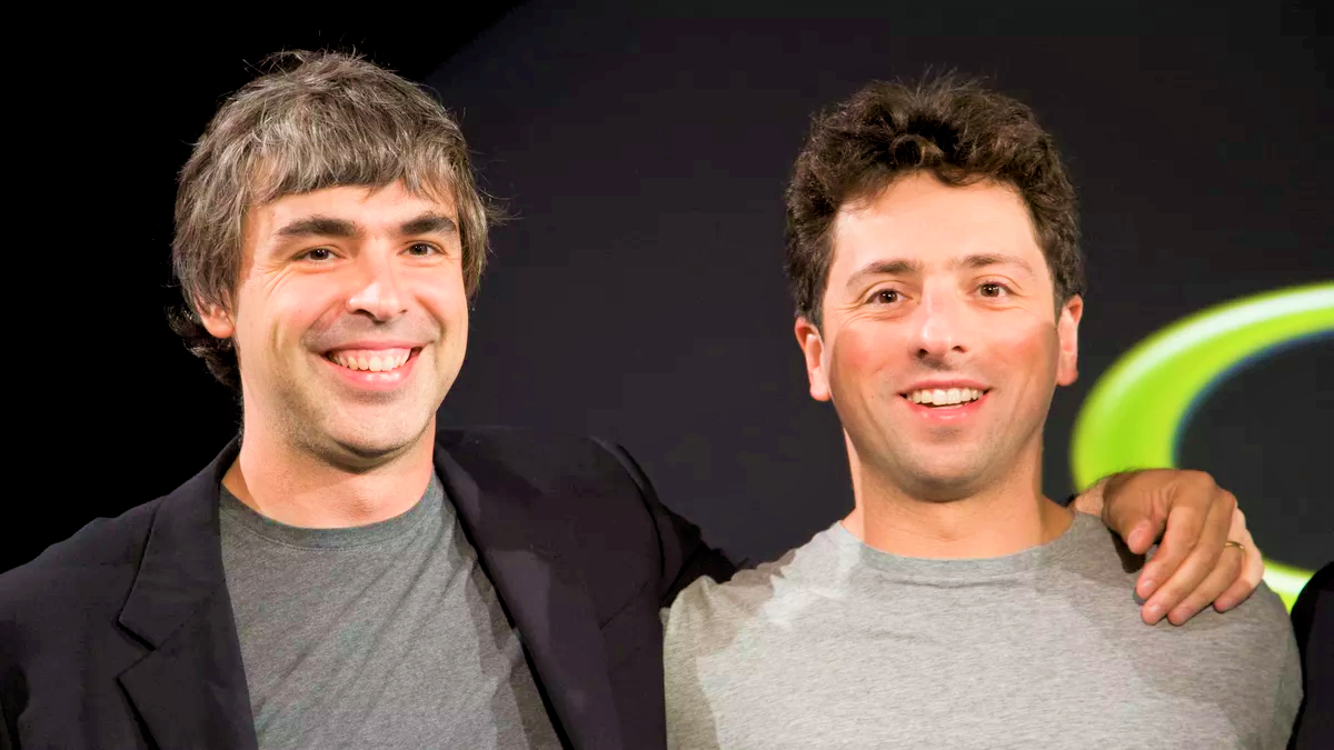Google co-founders Larry Page and Sergey Brin